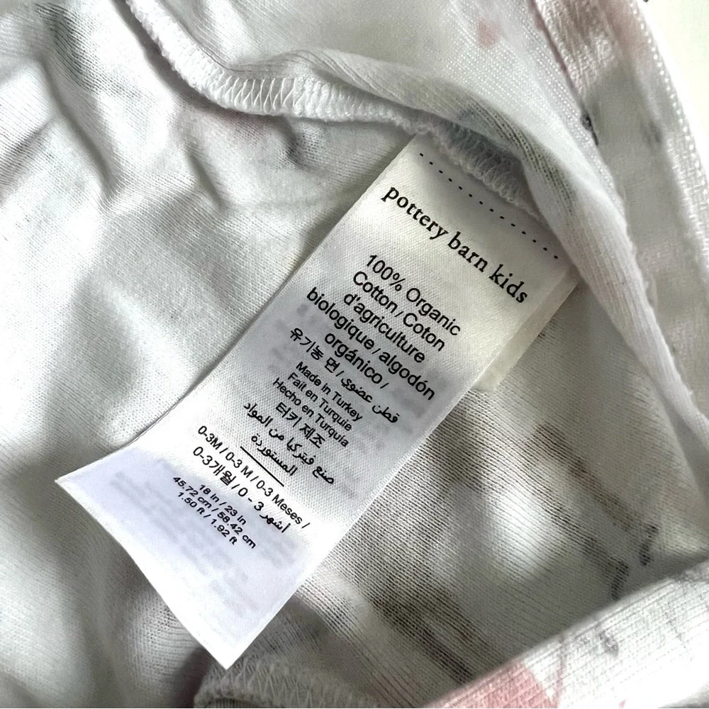 0-3M🎅🏻 Pottery Barn Kids Organic Blush Heritage Santa Footie Pajamas
